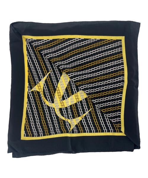 Cartier（カルティエ）Cartier (カルティエ) シルクスカーフ ブラックの古着・服飾アイテム