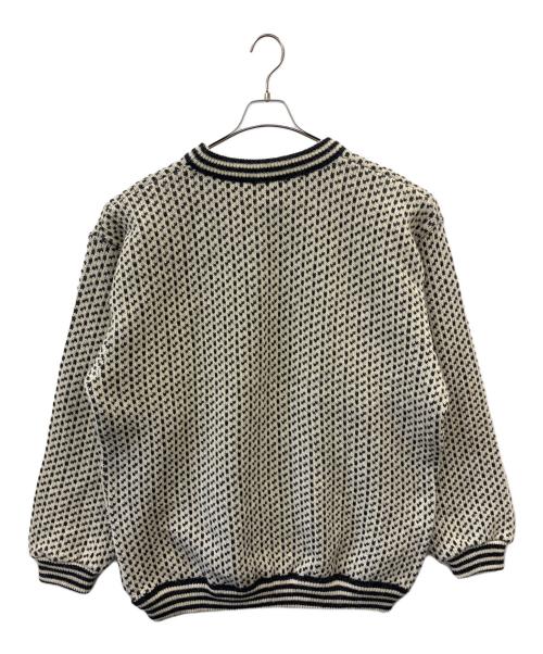 L.L.Bean（エルエルビーン）L.L.Bean (エルエルビーン) 70-80sバーズアイニット ベージュ×ブラック サイズ:XXｰLARGEの古着・服飾アイテム