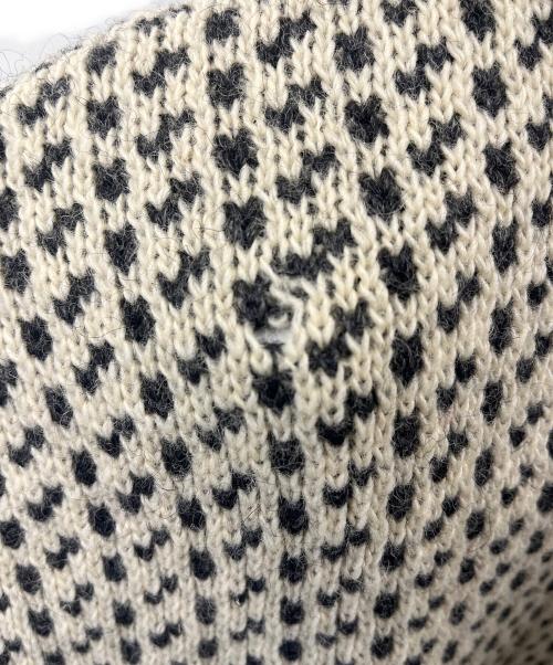 L.L.Bean（エルエルビーン）L.L.Bean (エルエルビーン) 70-80sバーズアイニット ベージュ×ブラック サイズ:XXｰLARGEの古着・服飾アイテム