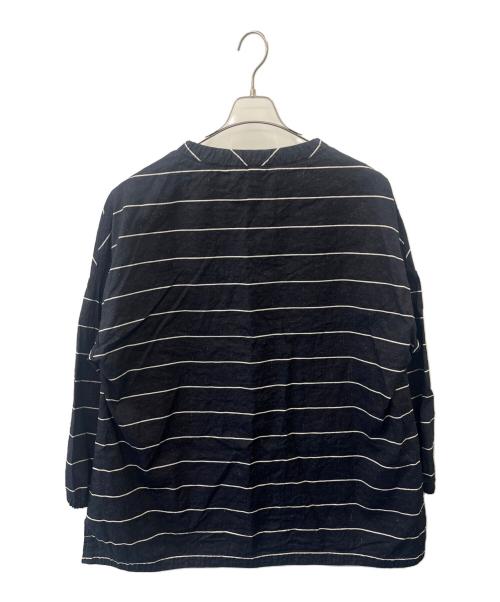 Porter Classic（ポータークラシック）Porter Classic (ポータークラシック) フィッシャーマンズリネンスモックシャツ ネイビー サイズ:2の古着・服飾アイテム