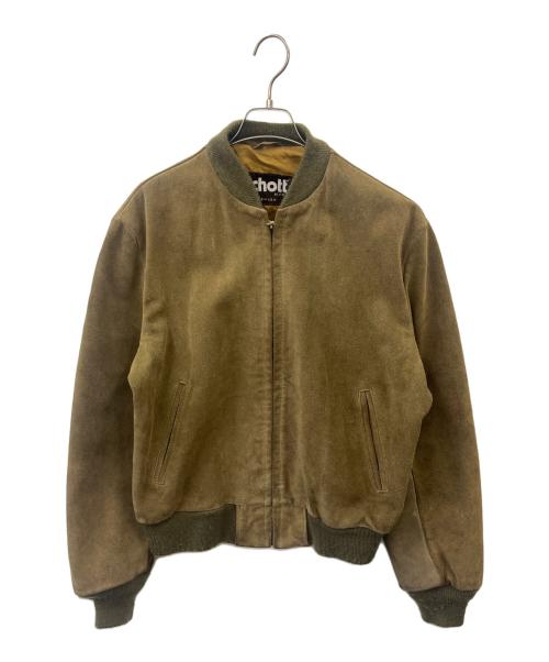 Schott（ショット）Schott (ショット) ブルゾン ブラウン サイズ:42の古着・服飾アイテム