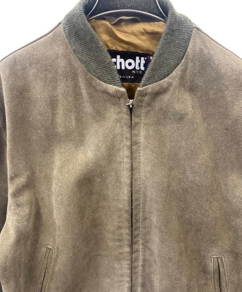 Schott（ショット）Schott (ショット) ブルゾン ブラウン サイズ:42の古着・服飾アイテム