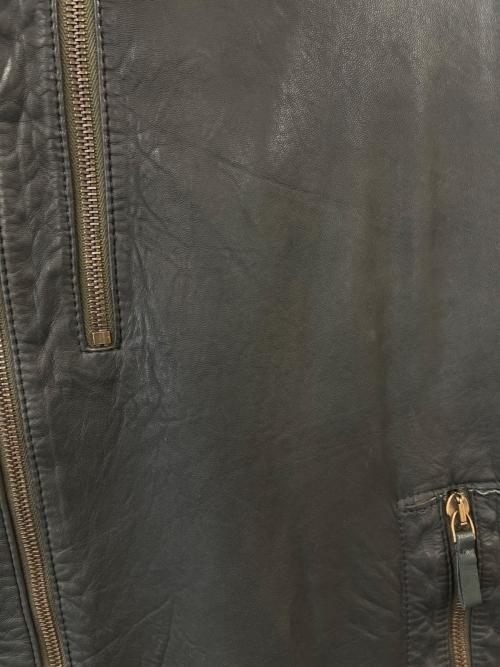 ARMANI COLLEZIONI（アルマーニ コレツィオーニ）ARMANI COLLEZIONI (アルマーニ コレツィオーニ) レザージャケット ブラック サイズ:記載なしの古着・服飾アイテム