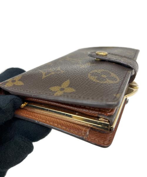 LOUIS VUITTON（ルイ ヴィトン）LOUIS VUITTON (ルイ ヴィトン) ポルトフォイユ・ヴィエノワ　モノグラム　M61674　がま口財布 ブラウンの古着・服飾アイテム