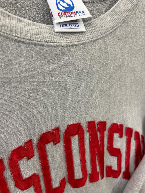 CUSTOM FAN（カスタムファン）CUSTOM FAN (カスタムファン) Champion (チャンピオン) Champion×CUSTOM FAN  リバースウィーブスウェット グレー サイズ:XXLの古着・服飾アイテム