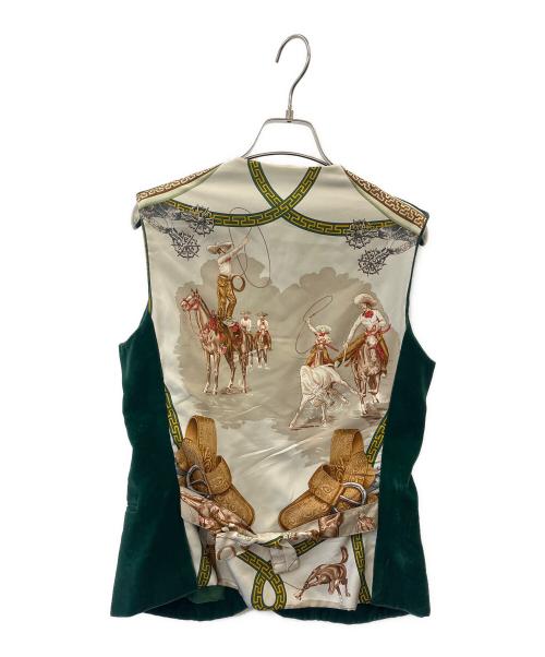 HERMES（エルメス）HERMES (エルメス) シルクベスト グリーン サイズ:38の古着・服飾アイテム