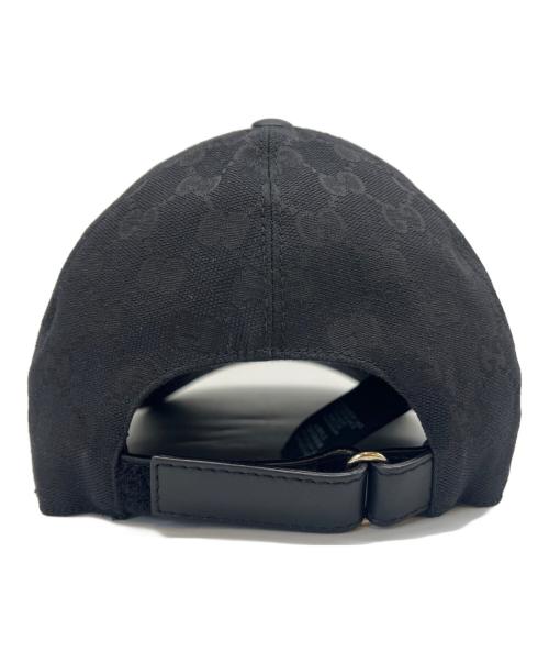 GUCCI（グッチ）GUCCI (グッチ) GUCCI GGキャンバス　キャップ ブラックの古着・服飾アイテム