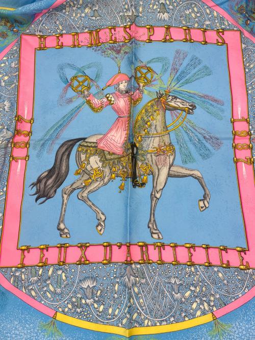 HERMES（エルメス）HERMES (エルメス) スカーフ ブルーの古着・服飾アイテム