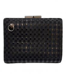 印傳屋×JAM HOME MADE（インデンヤ×ジャムホームメイド）の古着「印傳屋　JAM HOME MADE 2つ折り財布」｜ブラック