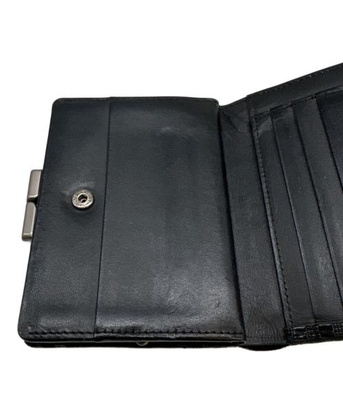 印傳屋（インデンヤ）印傳屋 (インデンヤ) JAM HOME MADE (ジャムホームメイド) 印傳屋　JAM HOME MADE 2つ折り財布 ブラックの古着・服飾アイテム