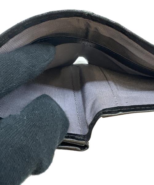 印傳屋（インデンヤ）印傳屋 (インデンヤ) JAM HOME MADE (ジャムホームメイド) 印傳屋　JAM HOME MADE 2つ折り財布 ブラックの古着・服飾アイテム