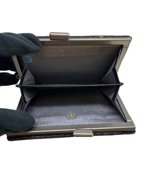 印傳屋（インデンヤ）印傳屋 (インデンヤ) JAM HOME MADE (ジャムホームメイド) 印傳屋　JAM HOME MADE 2つ折り財布 ブラックの古着・服飾アイテム