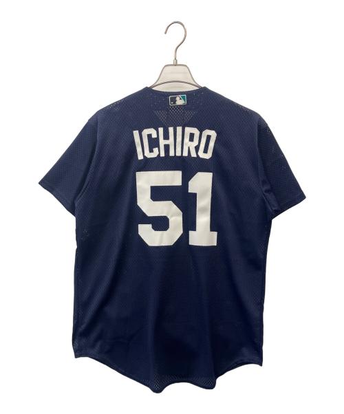 MLB（エムエルビー）MLB (エムエルビー) Majestic (マジェスティック) ベースボールシャツ ネイビー サイズ:Mの古着・服飾アイテム