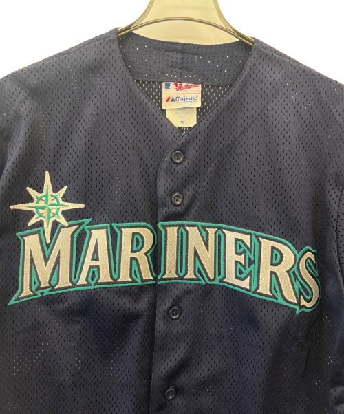 MLB（エムエルビー）MLB (エムエルビー) Majestic (マジェスティック) ベースボールシャツ ネイビー サイズ:Mの古着・服飾アイテム