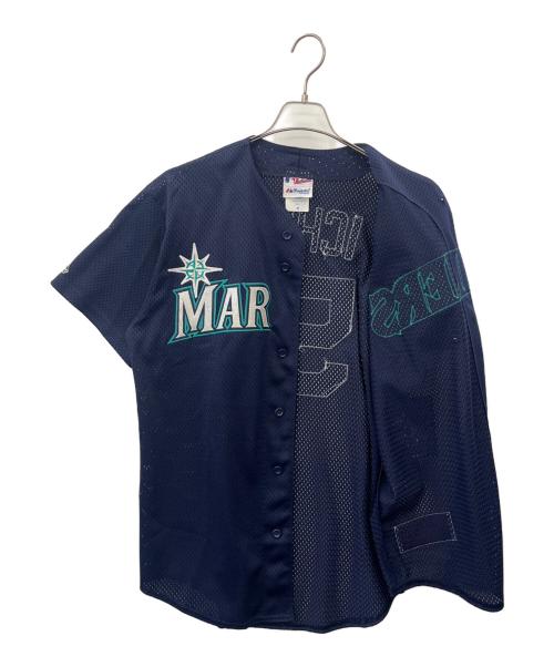 MLB（エムエルビー）MLB (エムエルビー) Majestic (マジェスティック) ベースボールシャツ ネイビー サイズ:Mの古着・服飾アイテム