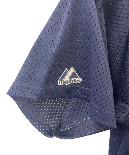 MLB（エムエルビー）MLB (エムエルビー) Majestic (マジェスティック) ベースボールシャツ ネイビー サイズ:Mの古着・服飾アイテム