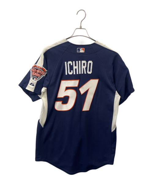 MLB（エムエルビー）MLB (エムエルビー) Majestic (マジェスティック) ベースボールシャツ ネイビー サイズ:Mの古着・服飾アイテム