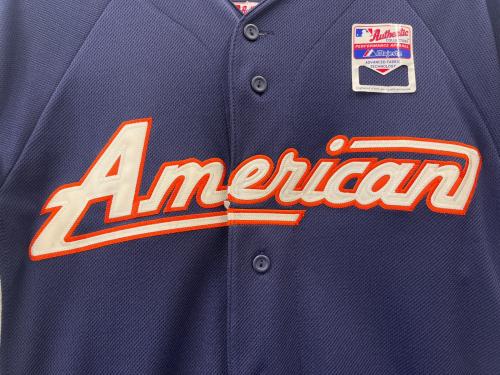 MLB（エムエルビー）MLB (エムエルビー) Majestic (マジェスティック) ベースボールシャツ ネイビー サイズ:Mの古着・服飾アイテム