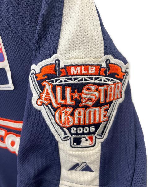 MLB（エムエルビー）MLB (エムエルビー) Majestic (マジェスティック) ベースボールシャツ ネイビー サイズ:Mの古着・服飾アイテム