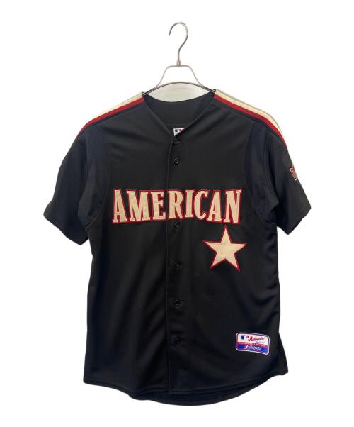 MLB（エムエルビー）MLB (エムエルビー) Majestic (マジェスティック) ベースボールシャツ ブラック サイズ:Mの古着・服飾アイテム