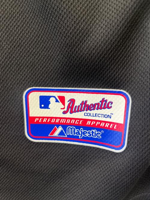 MLB（エムエルビー）MLB (エムエルビー) Majestic (マジェスティック) ベースボールシャツ ブラック サイズ:Mの古着・服飾アイテム