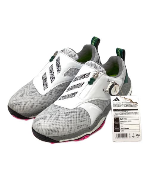 adidas（アディダス）adidas (アディダス) ゴルフシューズ グレー×ホワイト サイズ:25の古着・服飾アイテム