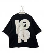 KOLORカラー）の古着「プリントカットソー」｜ブラック