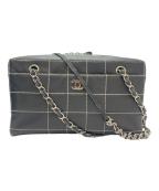CHANELシャネル）の古着「CHANEL　チェーンショルダーバッグ」｜ブラック