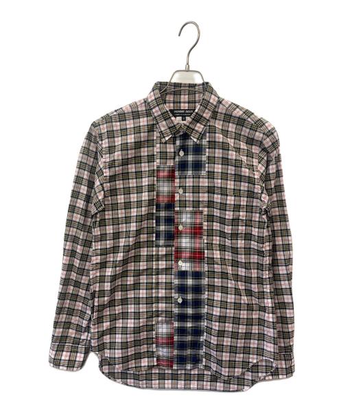 COMME des GARCONS HOMME DEUX（コムデギャルソン オム ドゥ）COMME des GARCONS HOMME DEUX (コムデギャルソン オム ドゥ) COMME des GARCONS HOMME DEUX　DM-B042　チェックシャツ ベージュ サイズ:XSの古着・服飾アイテム
