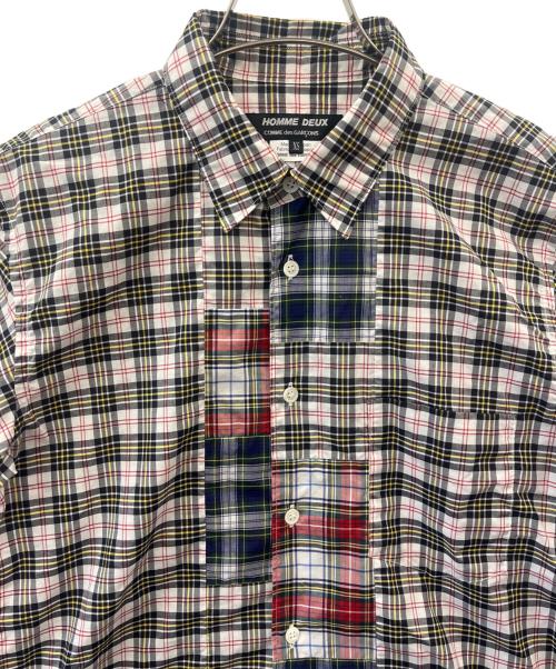 COMME des GARCONS HOMME DEUX（コムデギャルソン オム ドゥ）COMME des GARCONS HOMME DEUX (コムデギャルソン オム ドゥ) COMME des GARCONS HOMME DEUX　DM-B042　チェックシャツ ベージュ サイズ:XSの古着・服飾アイテム