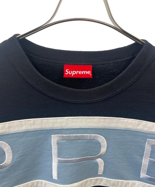 SUPREME（シュプリーム）Supreme (シュプリーム) Paneled Crewneck ブラック サイズ:XLargeの古着・服飾アイテム