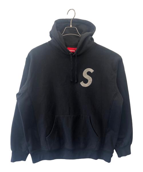 SUPREME（シュプリーム）Supreme (シュプリーム) Swarovski S Logo Hooded Sweatshirt ブラック サイズ:Largeの古着・服飾アイテム