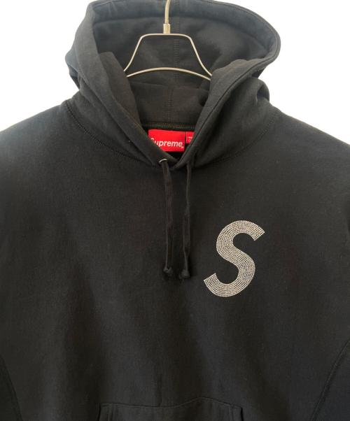 SUPREME（シュプリーム）Supreme (シュプリーム) Swarovski S Logo Hooded Sweatshirt ブラック サイズ:Largeの古着・服飾アイテム