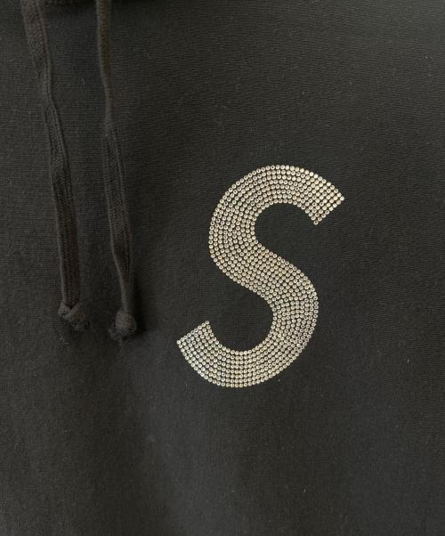 SUPREME（シュプリーム）Supreme (シュプリーム) Swarovski S Logo Hooded Sweatshirt ブラック サイズ:Largeの古着・服飾アイテム