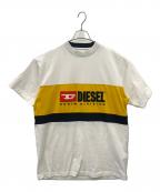 DIESELディーゼル）の古着「DIESEL　T-STREAP-DIVISION　カットソー」｜ホワイト×イエロー