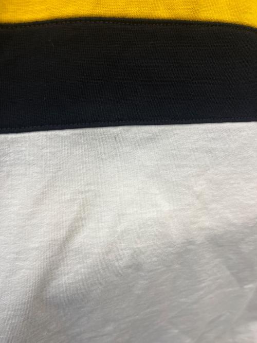 DIESEL（ディーゼル）DIESEL (ディーゼル) DIESEL　T-STREAP-DIVISION　カットソー ホワイト×イエロー サイズ:Sの古着・服飾アイテム