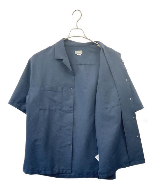 THE NORTH FACE（ザ ノース フェイス）THE NORTH FACE (ザ ノース フェイス) THE NORTH FACE　ショートスリーブシアサッカーベントメッシュシャツ ネイビー サイズ:Lの古着・服飾アイテム