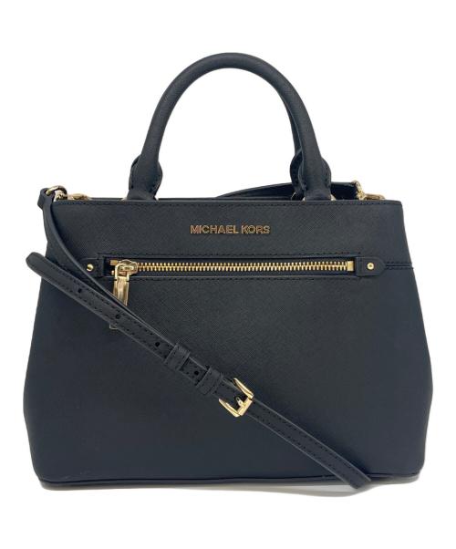 MICHAEL KORS（マイケル・コース）MICHAEL KORS (マイケル・コース) MICHAEL KORS　2WAYバッグ　コーティングレザー クロスボディー ブラックの古着・服飾アイテム