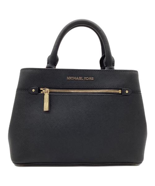 MICHAEL KORS（マイケル・コース）MICHAEL KORS (マイケル・コース) MICHAEL KORS　2WAYバッグ　コーティングレザー クロスボディー ブラックの古着・服飾アイテム