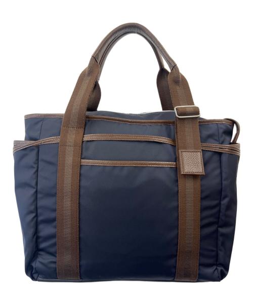 Orobianco（オロビアンコ）Orobianco (オロビアンコ) トートバッグ ネイビー×ブラウンの古着・服飾アイテム