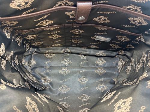 Orobianco（オロビアンコ）Orobianco (オロビアンコ) トートバッグ ネイビー×ブラウンの古着・服飾アイテム