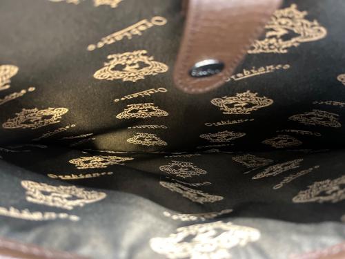 Orobianco（オロビアンコ）Orobianco (オロビアンコ) トートバッグ ネイビー×ブラウンの古着・服飾アイテム