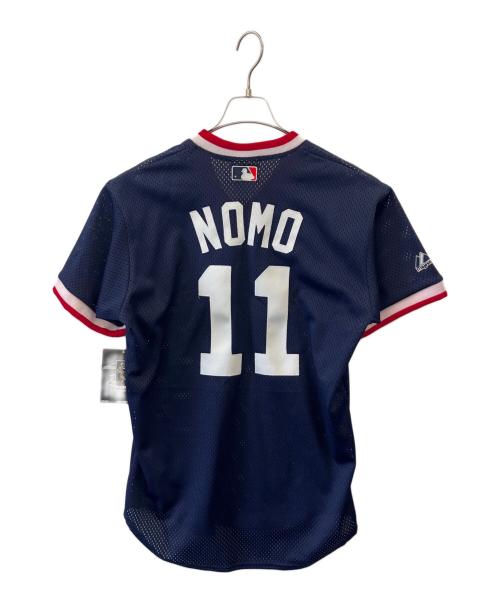 Majestic（マジェスティック）Majestic (マジェスティック) ベースボールシャツ ネイビー×レッド サイズ:Mの古着・服飾アイテム