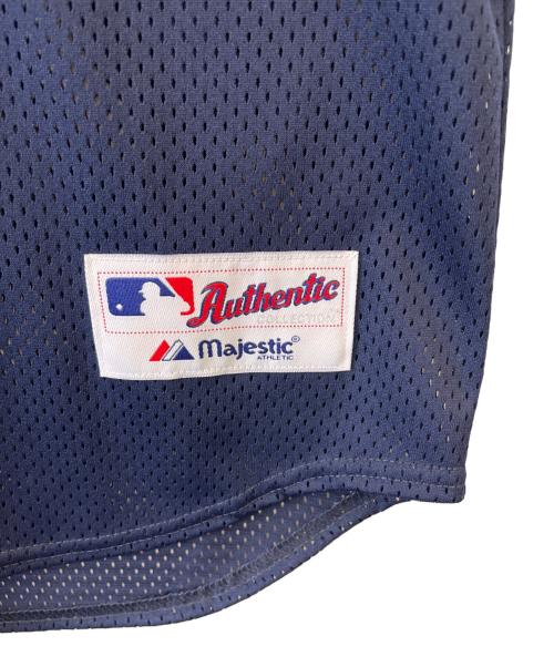 Majestic（マジェスティック）Majestic (マジェスティック) ベースボールシャツ ネイビー×レッド サイズ:Mの古着・服飾アイテム