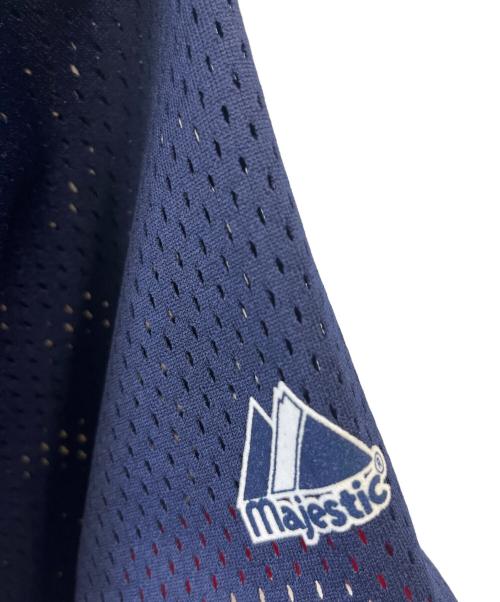 Majestic（マジェスティック）Majestic (マジェスティック) ベースボールシャツ ネイビー×レッド サイズ:Mの古着・服飾アイテム