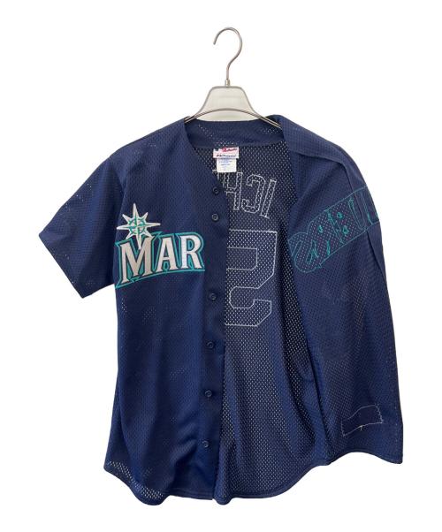 Majestic（マジェスティック）Majestic (マジェスティック) ベースボールシャツ ネイビー サイズ:Sの古着・服飾アイテム