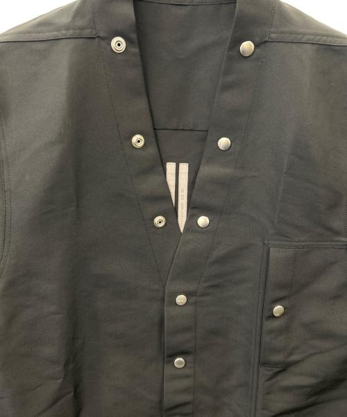 RICK OWENS（リックオウエンス）RICK OWENS (リックオウエンス) スナップボタン半袖シャツ ブラック サイズ:SIZE 46の古着・服飾アイテム