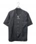 RICK OWENS（リックオウエンス）の古着「スナップボタン半袖シャツ」｜ブラック