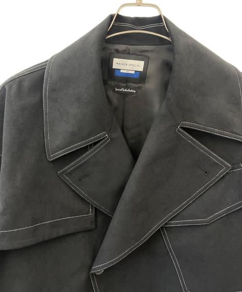 MAISON SPECIAL（メゾンスペシャル）MAISON SPECIAL (メゾンスペシャル) 2WAYステッチショートブルゾン ブラック サイズ:01の古着・服飾アイテム