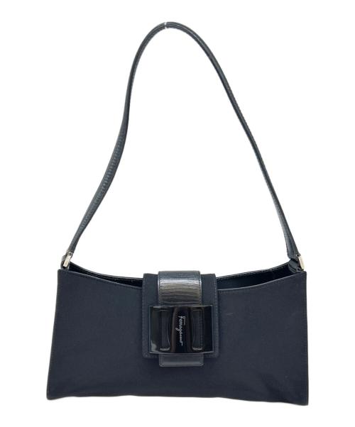 Salvatore Ferragamo（サルヴァトーレ フェラガモ）Salvatore Ferragamo (サルヴァトーレ フェラガモ) セミショルダーバッグ ブラックの古着・服飾アイテム